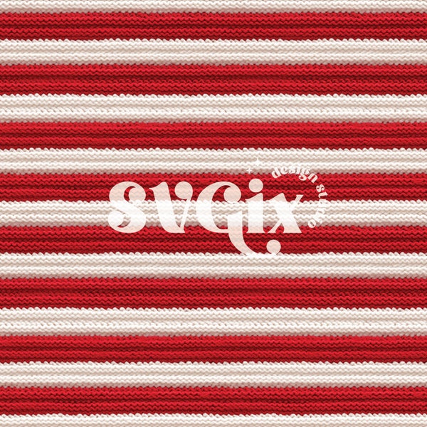 Red White Stripes Knit Seamless Pattern by SVGix