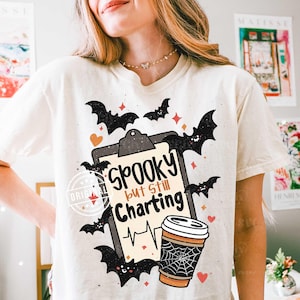 Spooky but Still Charting PNG, Spooky Nurse PNG, Nurse Halloween PNG, Boo Boo Crew Png, Nurse Fall Png, Nurse Sublimation, Funny Nurse Png image 7