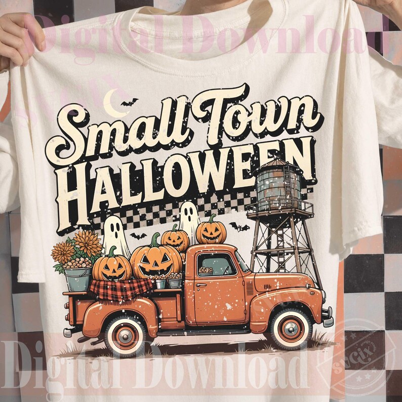 Small Town Halloween PNG, Country Halloween png, Western Halloween png image 4