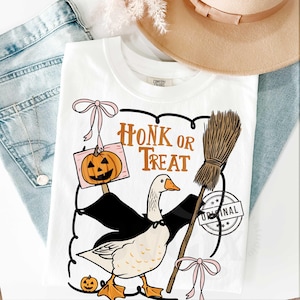 Halloween Goose png, Fun Halloween png, Honk or Treat PNG, Spooky png, Funny Halloween png, Spooky vibes png by SVGix image 1