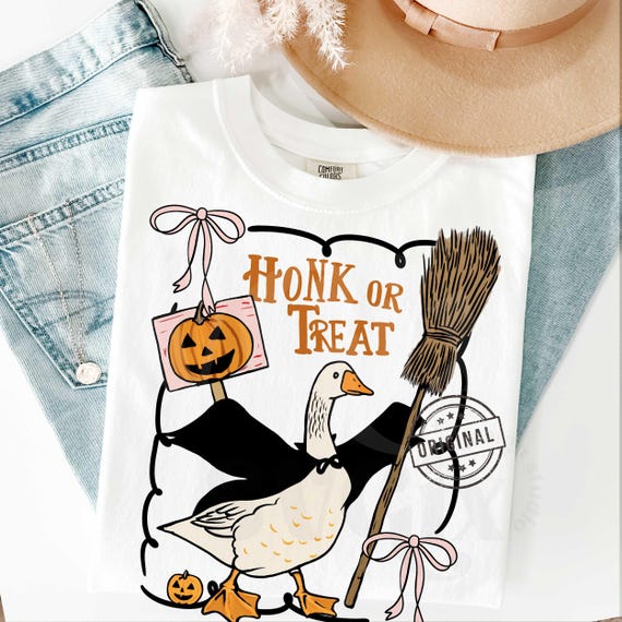 Halloween Goose png, Fun Halloween png, Honk or Treat PNG, Spooky png, Funny Halloween png, Spooky vibes png by SVGix