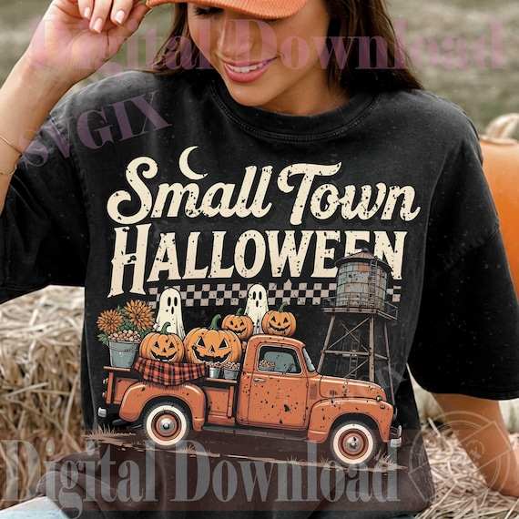 Small Town Halloween PNG, Country Halloween png, Western Halloween png