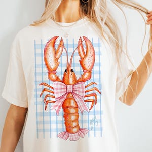Küstenästhetik PNG, Kokette Hummer PNG, Preppy Küste PNG, Kokette Küste, Sommer Shirt Design Sublimation von SVGix Bild 5