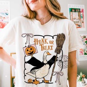Halloween Goose png, Fun Halloween png, Honk or Treat PNG, Spooky png, Funny Halloween png, Spooky vibes png by SVGix image 4