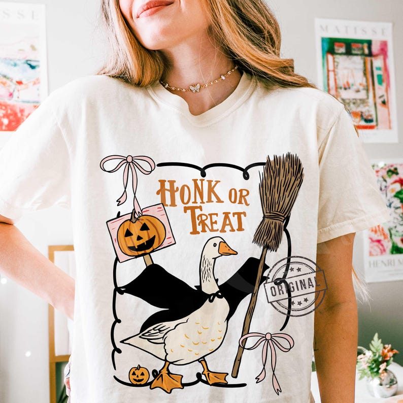 Halloween Goose png, Fun Halloween png, Honk or Treat PNG, Spooky png, Funny Halloween png, Spooky vibes png by SVGix image 4