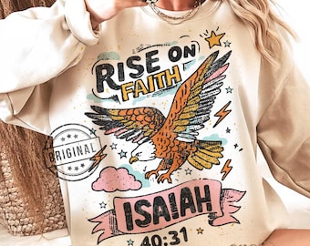 Isaiah 40 31 PNG,  Eagle Faith Png, Bible verse png, Bible quote Design, Retro Christian Png by SVGix