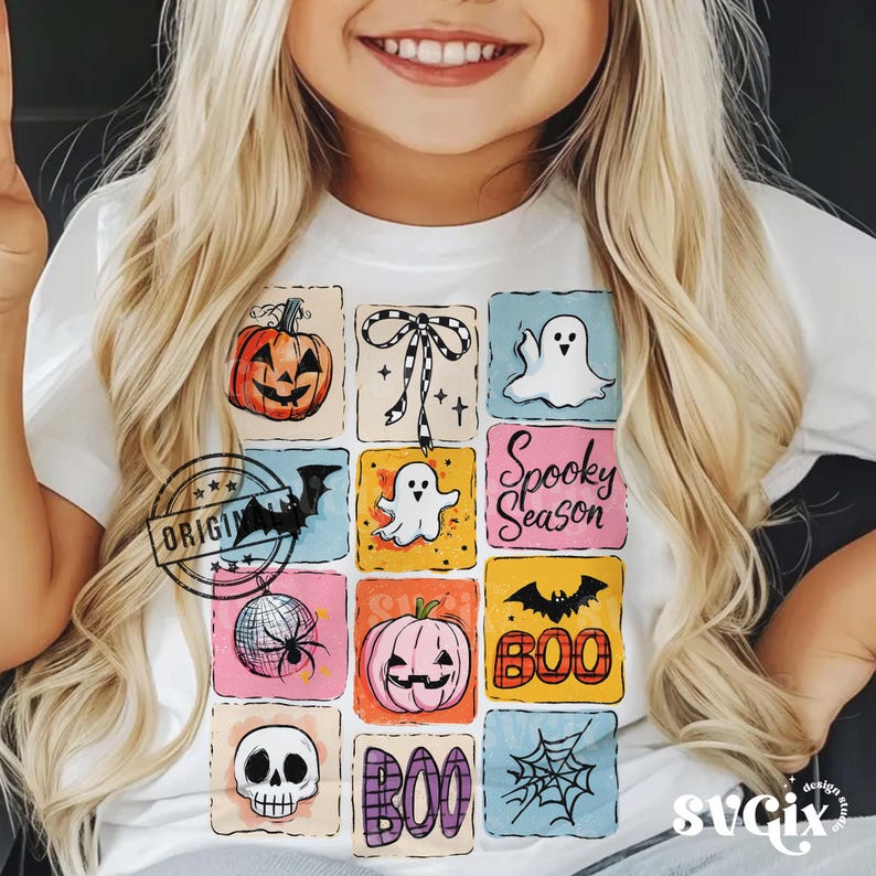 Halloween kids png, Girl halloween png, Cute halloween png, Retro halloween png by SVGix image 4