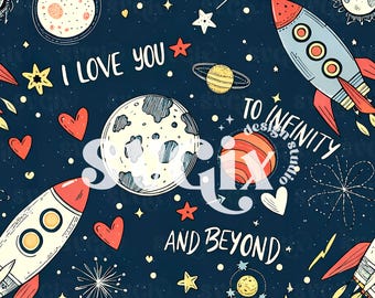 Valentine's Boys Seamless Repeating Pattern Background Instant Download by SVGix