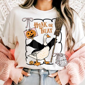 Halloween Goose png, Fun Halloween png, Honk or Treat PNG, Spooky png, Funny Halloween png, Spooky vibes png by SVGix image 6