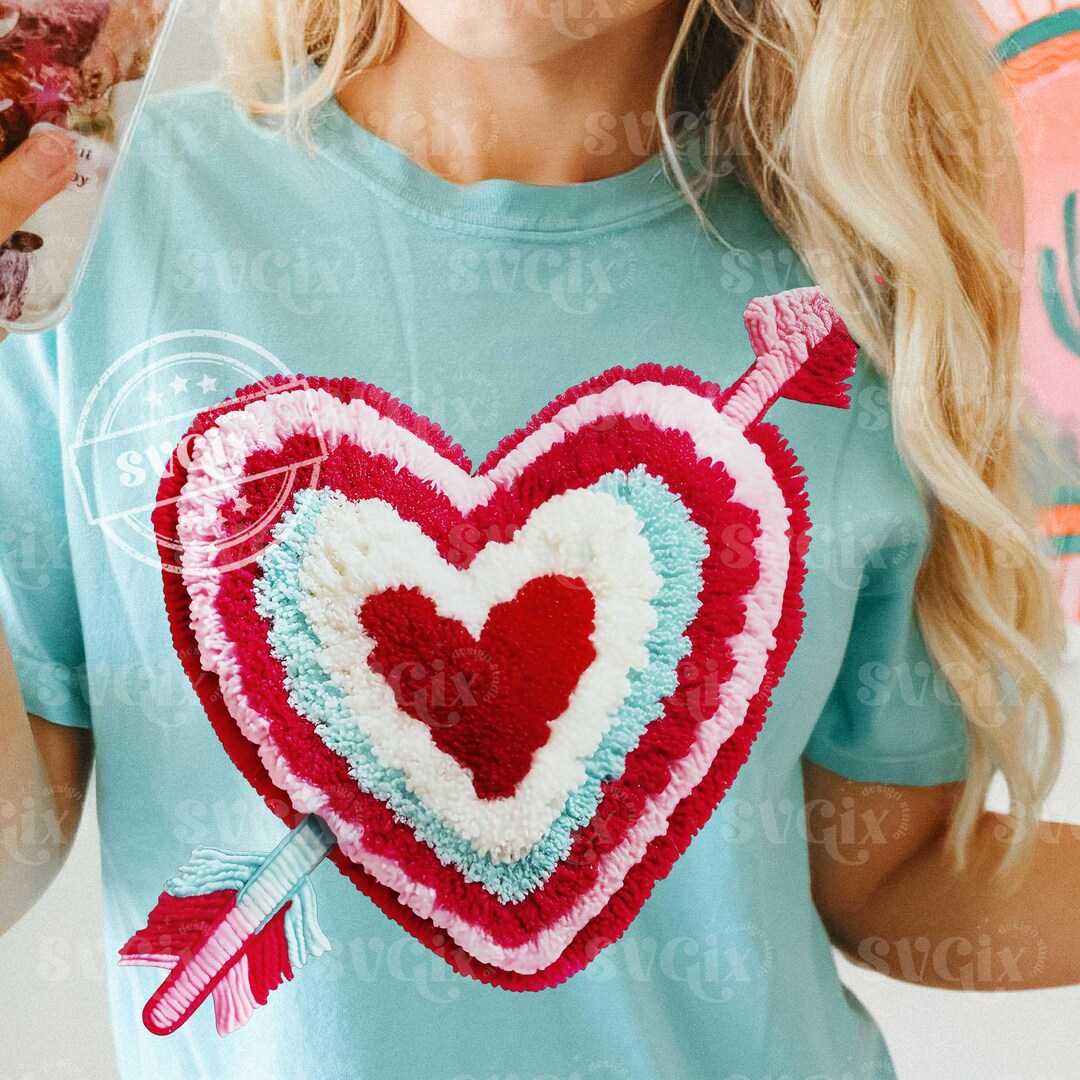 Faux Chenille Heart PNG, Faux Yarn Heart Png, Trendy Valentine Png ...