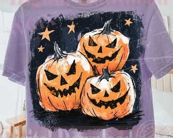 Horror Pumpkins Png, Rad Halloween png, Skull Png, Preppy Skull Png (Digital Download)