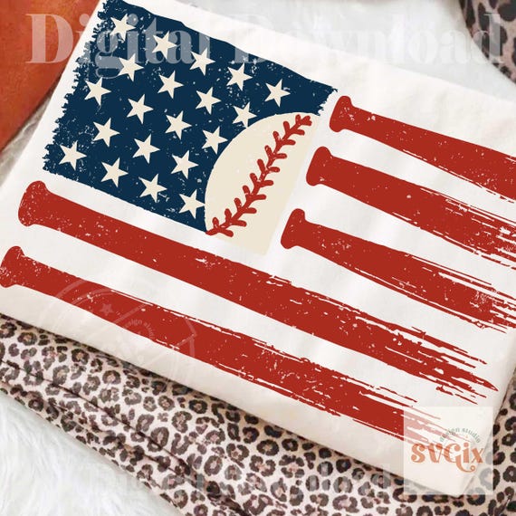 Baseball Flag PNG, patriotic baseball png, usa baseball png, american flag png, sports mom png, 4th july baseball png