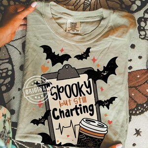 Spooky but Still Charting PNG, Spooky Nurse PNG, Nurse Halloween PNG, Boo Boo Crew Png, Nurse Fall Png, Nurse Sublimation, Funny Nurse Png image 5
