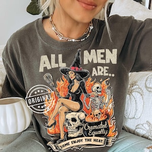 All Men Cremated png, Feminist Witch Png, Funny Spooky Png, Funny Halloween Png, Spooky Girl Png, Cremated Men Png by SVGix image 2
