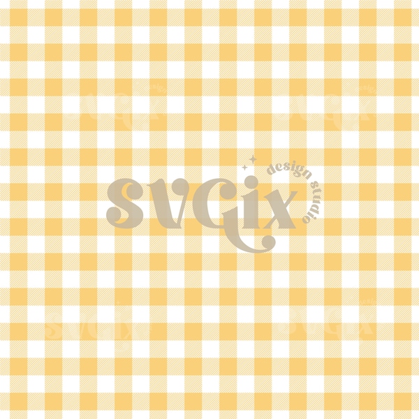 Yellow Gingham Seamless Pattern