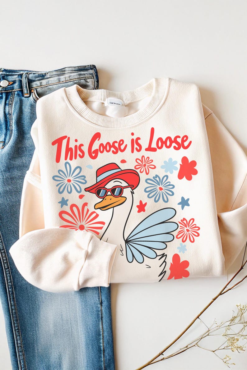 4.º ganso PNG, rojo blanco borracho PNG, este ganso está suelto SVG, 4 de julio PNG, diseño de camiseta patriótica de SVGix imagen 5