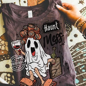 Funny Halloween PNG SVG, Ghost Halloween, Haunt Mess png, Spooky Season PNG, Halloween Vibes png, Retro Halloween png by SVGix image 4