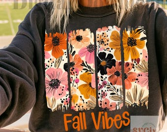 Boho Fall PNG, Fall Vibes PNG, Happy Fall Design Trendy Autumn fall floral design,fall flowers png,boho floral Digital Download Shirt Design