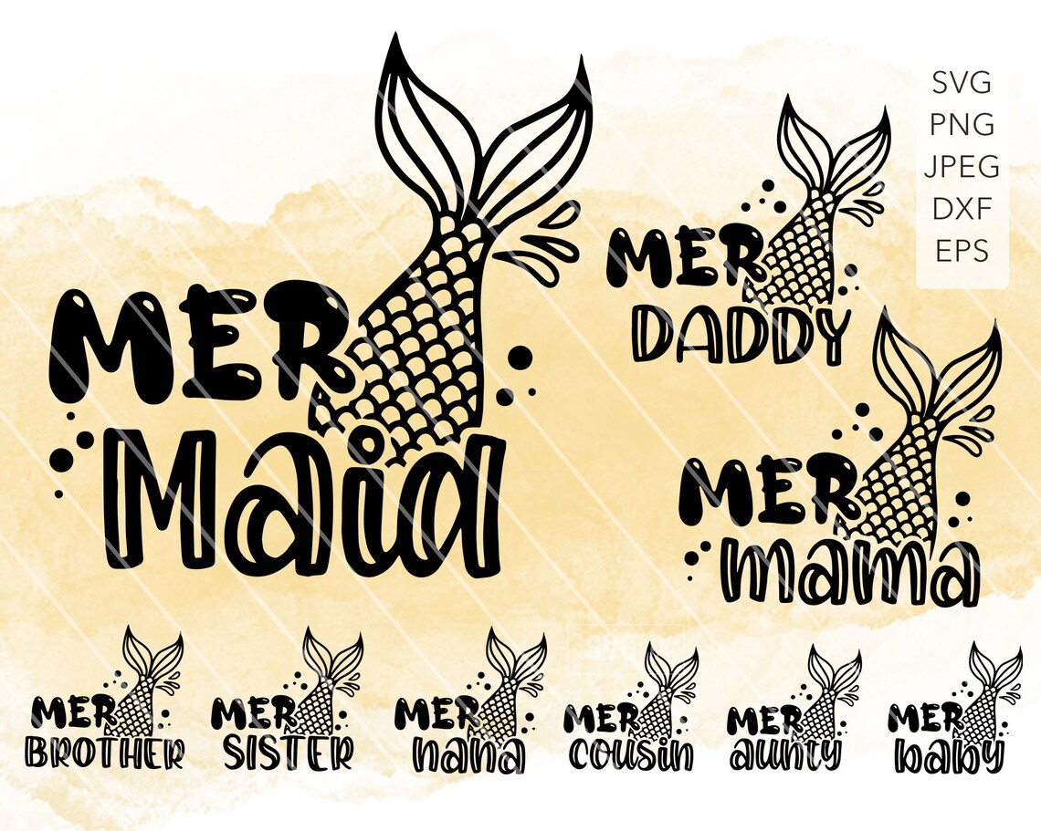 Free Free 173 Mermaid Family Svg SVG PNG EPS DXF File