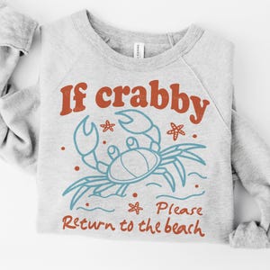 Niño verano PNG, Si Crabby vuelve a la playa, Estética de pescador infantil, Diseño de camiseta de verano para niño Imágenes prediseñadas de SVGix