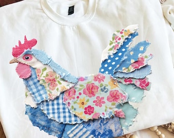 Easter Faux Patchwork PNG, Chicken Faux Patchwork PNG