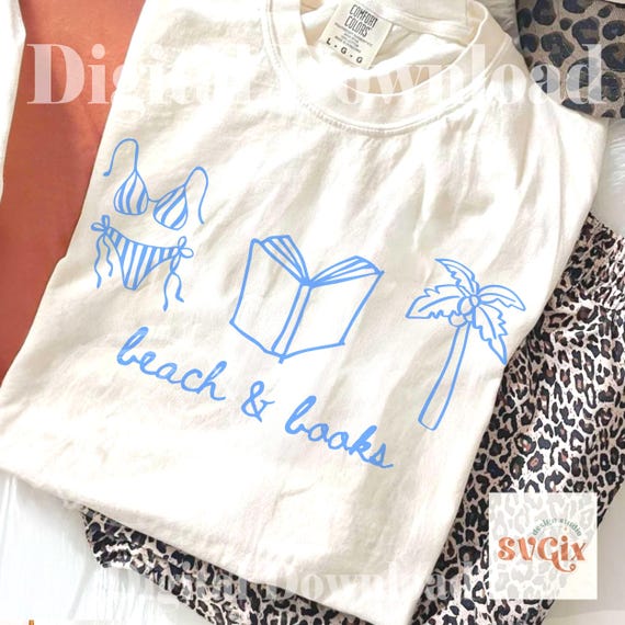 Book Girl Summer png, Bookaholic Beach Club png, Summer Reading png, Bookish png, Book png, Trendy Summer Png, Beach vibes png