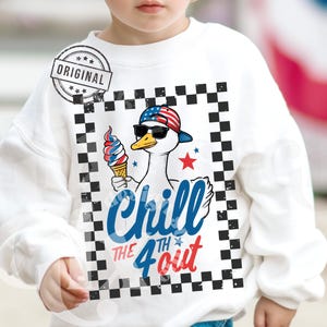 Chill the 4th Out PNG, Boy 4th Goose PNG, Boy 4th July png, Patriotic Boy PNG, Independence Boy Design by SVGix