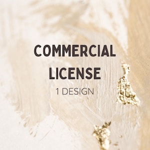 COMMERCIAL LICENSE for 1 Unique Design | Rights for Use on Physical Items SVG Files for Small Businesses