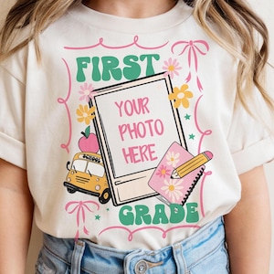 First Grade Png, Back To School Png,  First Day Of School, Instant Download,  1St Grade girl PNG,1st grade frame Png by SVGix