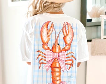 Coastal Aesthetic PNG, Coquette Lobster PNG, Preppy Coastal PNG, Coquette Coastal, Summer Shirt Design Sublimation by SVGix