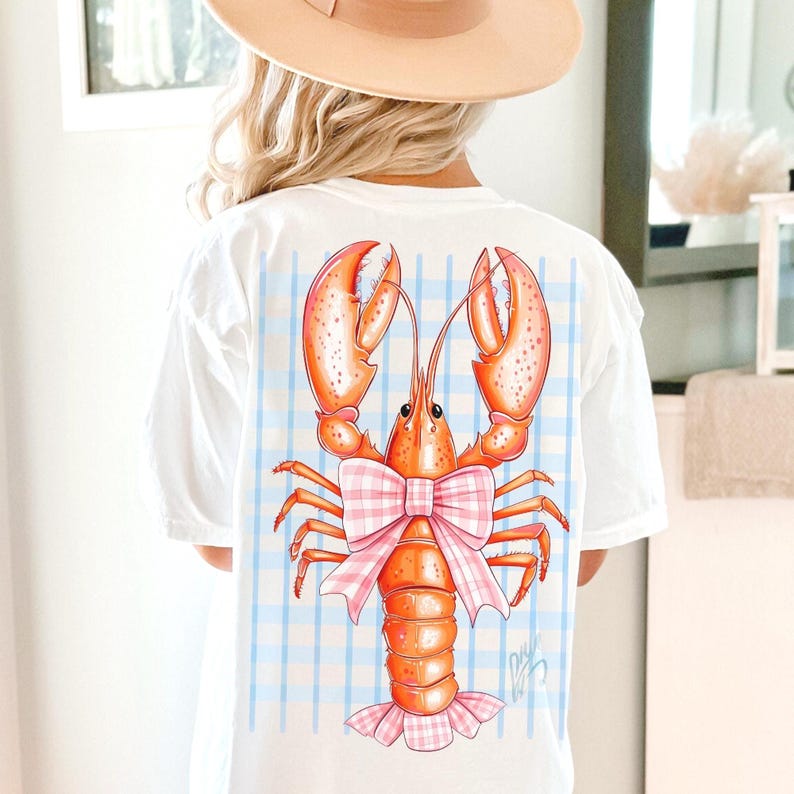 Küstenästhetik PNG, Kokette Hummer PNG, Preppy Küste PNG, Kokette Küste, Sommer Shirt Design Sublimation von SVGix Bild 1