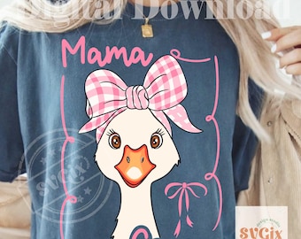 Mama Goose PNG SVG, Silly Goose Digital Download, Funny Goose Art, Mama Goose Sublimation, Trendy Goose Design by SVGix