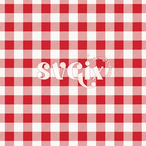 Rot Gingham Nahtlos, rot Büffel Gingham Nahtlose Muster Digital Papier Stoff Sublimation Scrapbooking Druck von SVGix