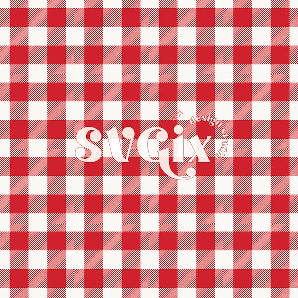 Red Buffalo Gingham Seamless Pattern by SVGix