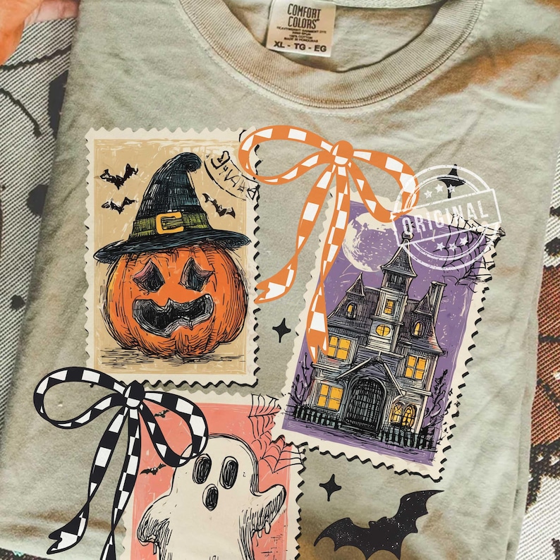 Retro Halloween png, Cat halloween Png, Ghost Halloween PNG, Girly Halloween Png, Haunted House Png, Halloween Png, Spooky Mama png by SVGix image 4