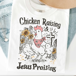Huhn Rarising png, Jesus loben svg, Huhn Shirt svg, lustiges Huhn SVG, Christian meme png, Huhn Mama svg von SVGix