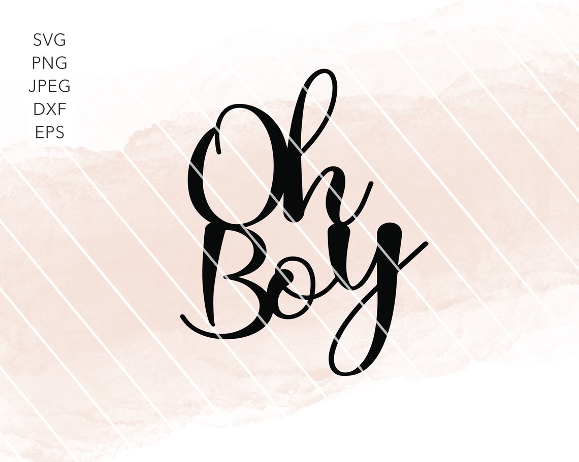 Download Oh Boy svg Cake topper svg Baby Shower svg Reveal SVG | Etsy