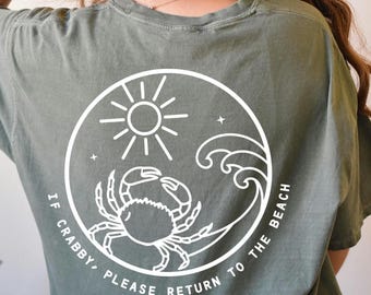 If Crabby Please Return to Beach Cut File SVG svg summer sublimation png wave svg beach sea sun shirt design svg