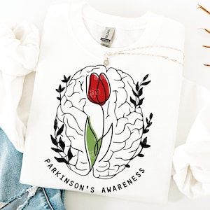 Parkinson bewustzijn svg, Parkinson maand svg Parkinson tulp gesneden bestanden afbeeldingen clipart logo shirt ontwerp voor sublimatie door SVGix