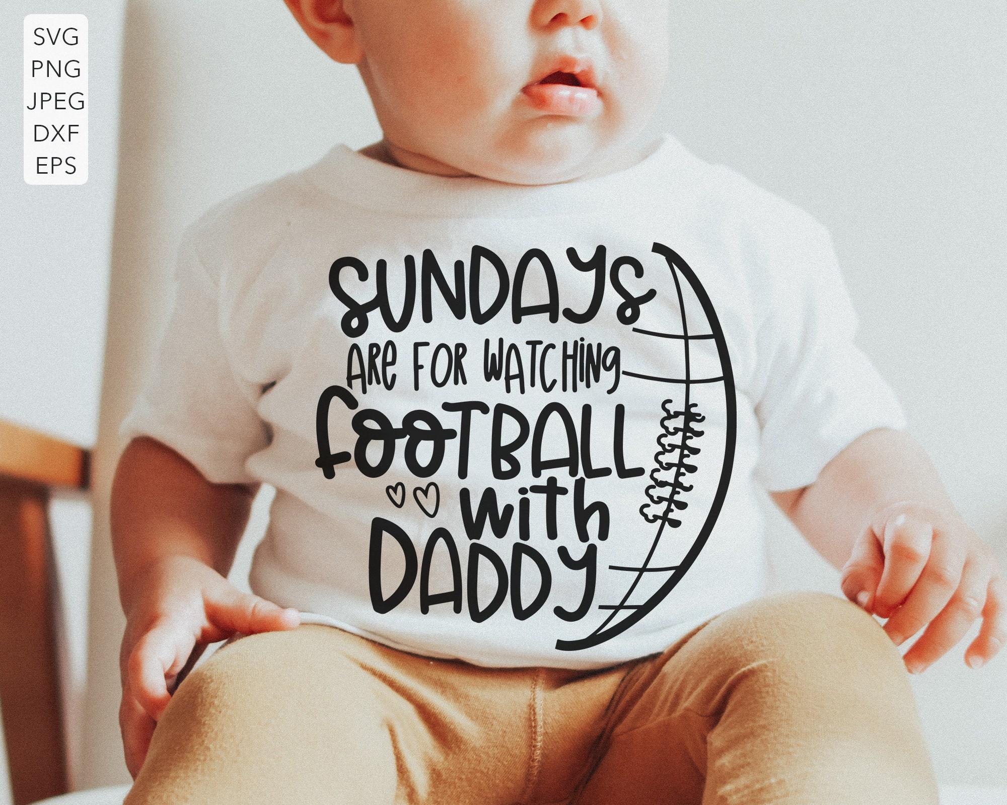 Sundays watching football with daddy SVG Sunday Funday svg | Etsy