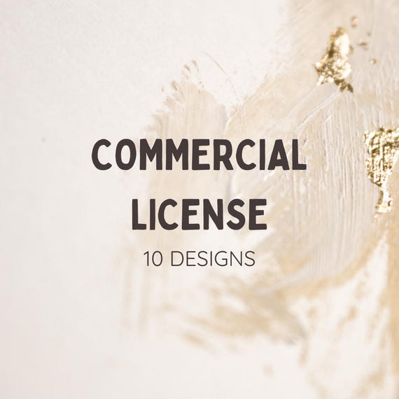 COMMERCIAL LICENSE for 10 Unique Design | Rights for Use on Physical Items SVG Files for Small Businesses