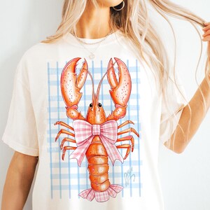 Küstenästhetik PNG, Kokette Hummer PNG, Preppy Küste PNG, Kokette Küste, Sommer Shirt Design Sublimation von SVGix Bild 2
