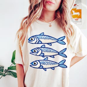 Sardines Fisherman PNG, Sardines PNG, Coastel PNG Design, Fisherman Aesthetics, Summer Shirt Ocean Shirt Design Images by SVGix