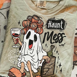 Funny Halloween PNG SVG, Ghost Halloween, Haunt Mess png, Spooky Season PNG, Halloween Vibes png, Retro Halloween png by SVGix image 1