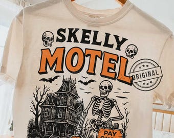 Skeleton Halloween, Halloween Motel png, Halloween shirt png, Funny Halloween png, Graveyard Halloween, Western Halloween, Retro Halloween
