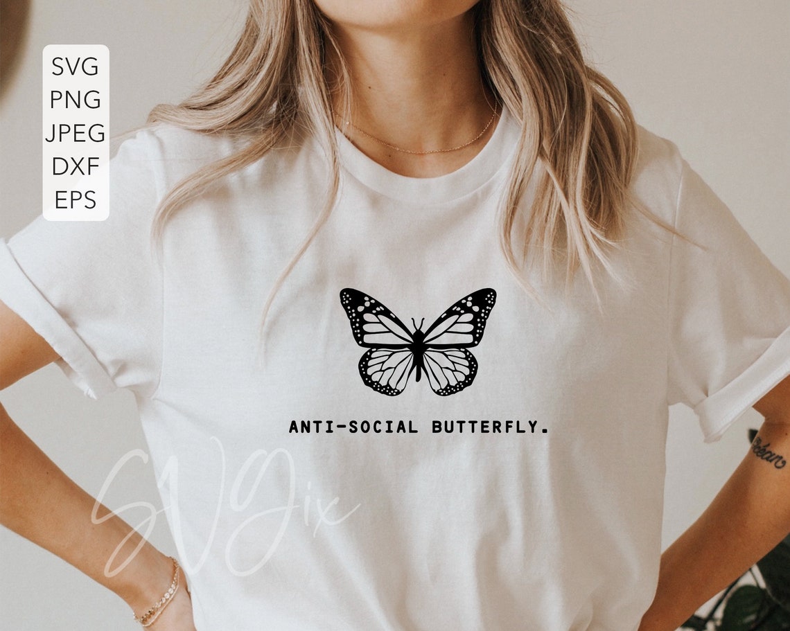 Download Anti Social Butterfly svg Social anxiety svg Introver SVG ...