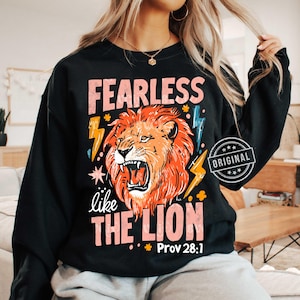 Fearless Lion png, spreekwoord 28:1 png, bijbelvers png, geloofsuitspraken, bijbelcitaat ontwerp, bijbelse gezegden, boho-vrouwen png door SVGix