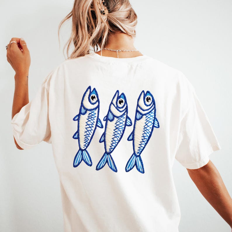 Sardines Fisherman PNG, Sardines PNG, Coastel PNG Design, Fisherman Aesthetics, Summer Shirt Ocean Shirt Design Images by SVGix