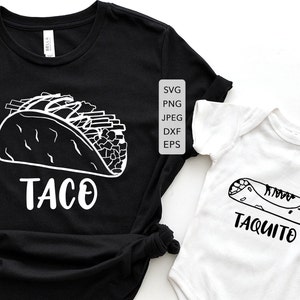 Taco Taquito SVG, Taco Taquito png cutting files for Silhouette and Cricut