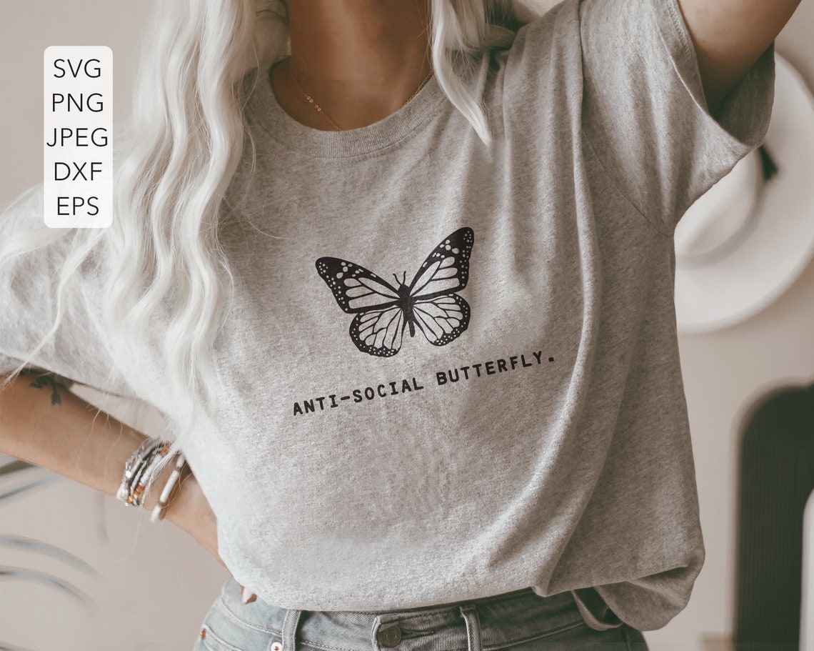 Download Anti Social Butterfly svg Social anxiety svg Introver SVG ...